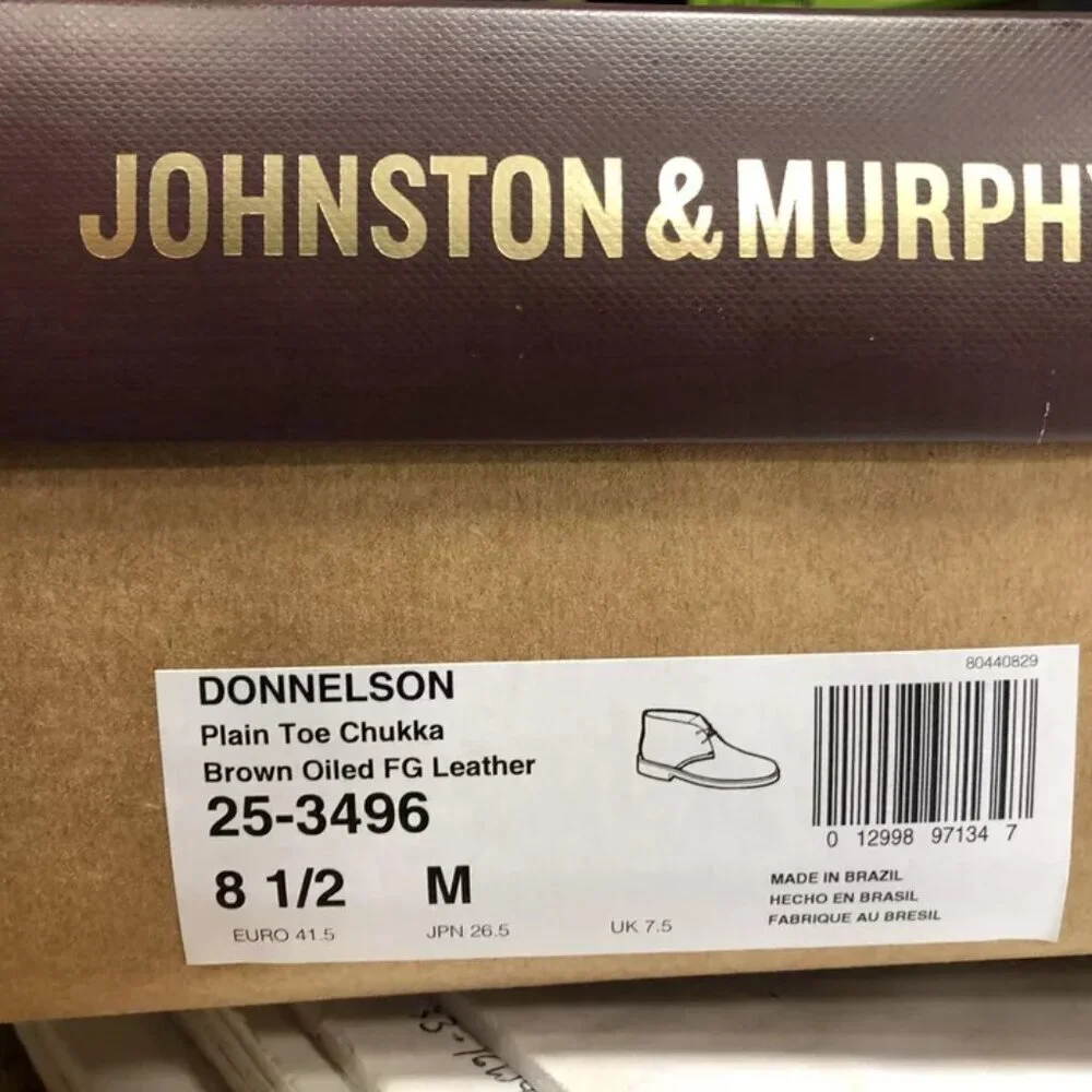 Johnston Murphy Donnelson Mens Chukka Boot Brown Leather 8.5 M